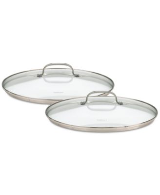 Cuisinart - Chef's Classic Stainless Steel 2-Pc. Glass Lid Set