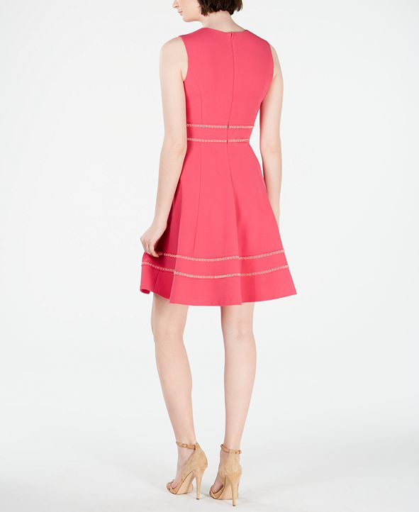 Calvin Klein Petite Embellished Fit & Flare Dress & Reviews - Dresses ...