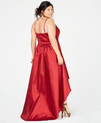 B Darlin Trendy Plus Size High-Low Dress, Created For Macy's & Reviews ...