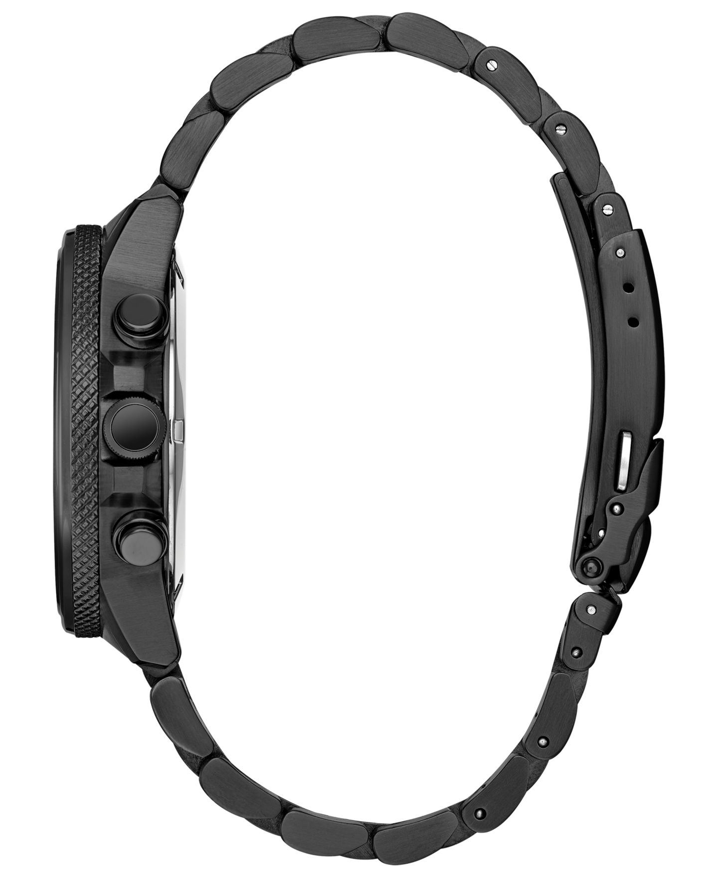 Женские часы Citizen Black Panther Chronograph Black Bracelet Watch 42mm — фото 2
