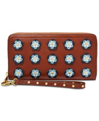 Fossil - Logan Flowers Zip-Around Wallet