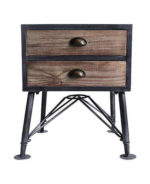 Armen Living Mathis 2 Drawer End Table Reviews Furniture Macy S