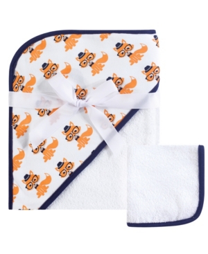 Hudson Baby Unisex Baby Hooded Towel and Washcloth 2-Piece Set One Size