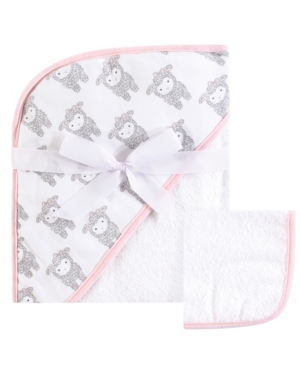 Hudson Baby Unisex Baby Hooded Towel and Washcloth 2-Piece Set One Size