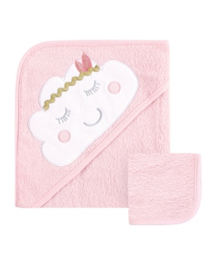 Hudson Baby Unisex Baby Hooded Towel and Washcloth 2-Piece Set One Size