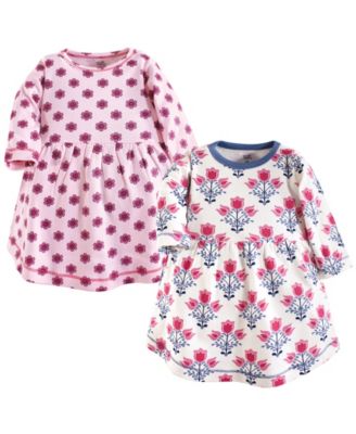 Toddler Girls Natural Long-Sleeve Dress Pair