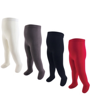 Touched by Nature Baby Girls Organic Cotton Tights 4-Pack