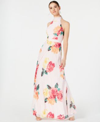 Laundry by Shelli Segal - Printed Tie-Back Gown