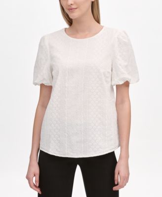 calvin klein eyelet top