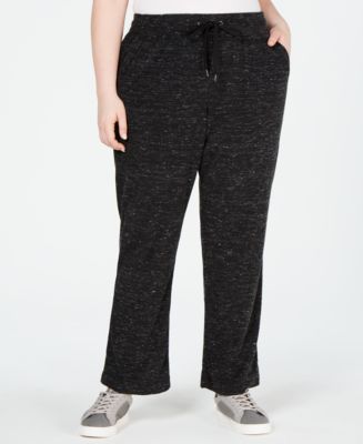 Ideology Plus Size Space-Dyed Wide-Leg Pants, Created for Macy's - Macy's