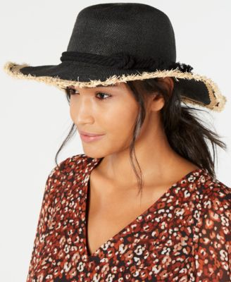 INC International Concepts - Twisted Straw & Rope Detail Floppy Hat