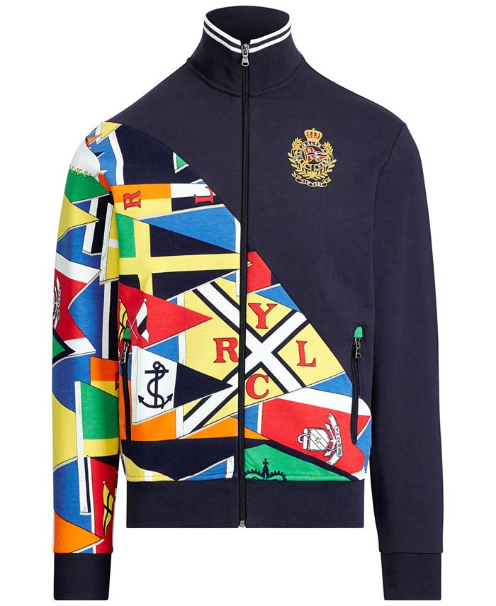 Polo Ralph Lauren Men's Nautical Flag Double-Knit Track Jacket - Macy's