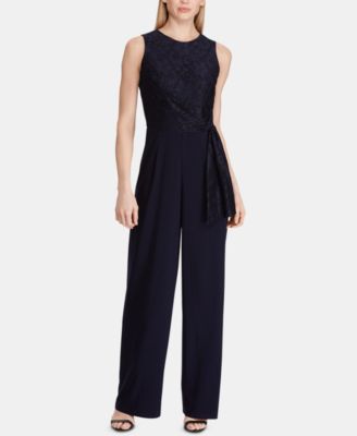 Lauren Ralph Lauren Lace Wide Leg Jumpsuit Macy s