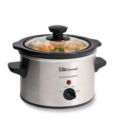 Elite Gourmet 3.5Qt Slow Cooker with Glass Lid, Adjustable Temperature  Controls, Keep Warm Function - Macy's