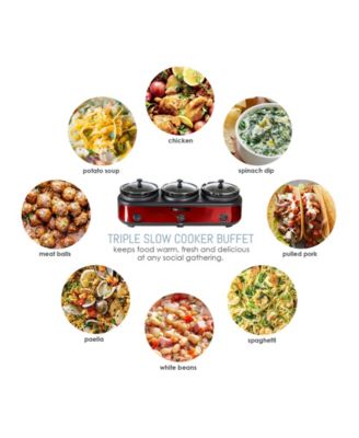 Elite Gourmet Elite Platinum 3 x 2.5 Quart Triple Slow Cooker