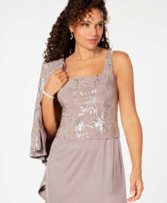 Petite Sequined Midi Dress and Jacket