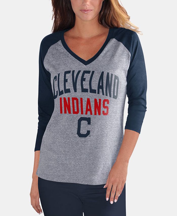 G-III Sports Women's Cleveland Indians It's a Game Raglan T-Shirt - Macy's
