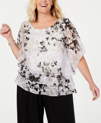 plus size dressy tops macys