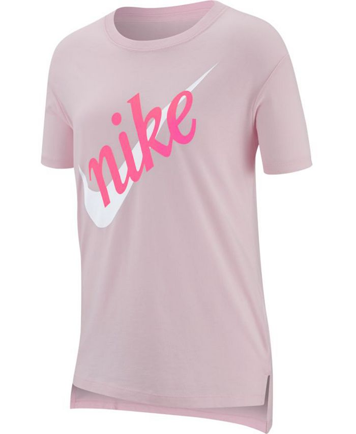 Nike Big Girls Swoosh Logo Cotton T-Shirt - Macy's