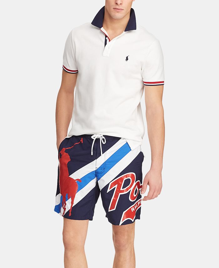 Polo Ralph Lauren Men's Big & Tall Kailua Big Pony Swim Trunks Macy's