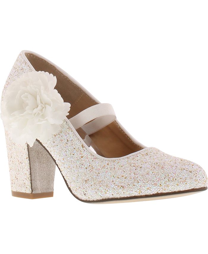 Badgley Mischka Little & Big Girls Kylie Flower Block Heel Macy's