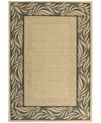 Courtyard CY1551 Sand and Gray 5'3" x 7'7" Outdoor Area Rug