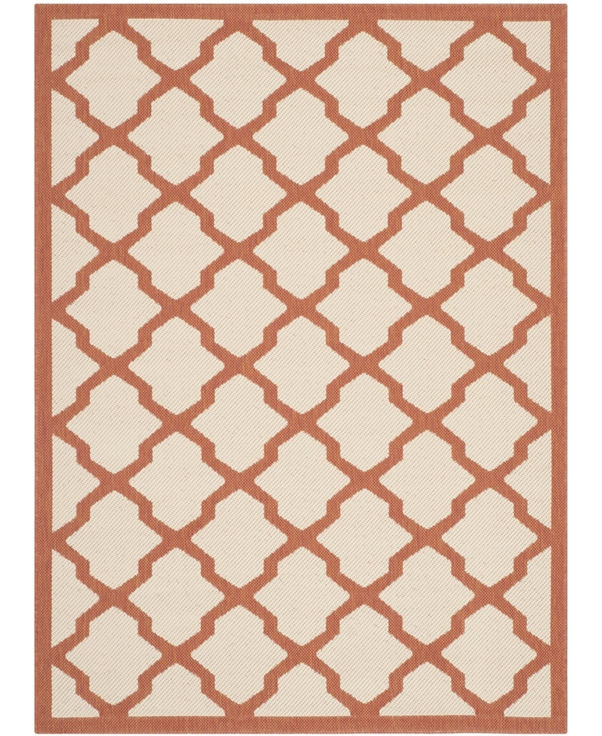 Safavieh Courtyard CY6903 Beige and Terracotta 5'3" x 7'7" Sisal Weave Outdoor Area Rug
