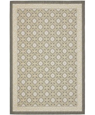 Courtyard CY7810 Anthracite and Light Gray 5'3" x 7'7" Outdoor Area Rug
