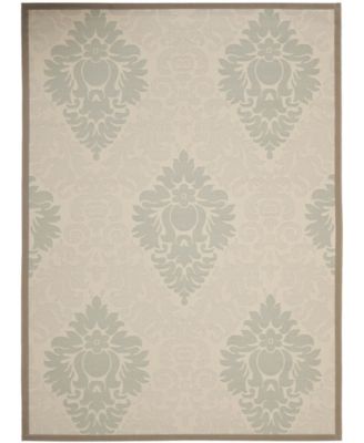 Courtyard CY7133 Beige and Dark Beige 8' x 11' Sisal Weave Outdoor Area Rug