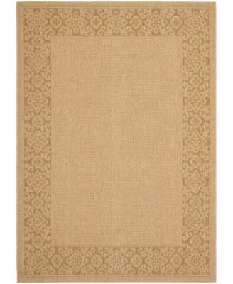 Courtyard CY6011 Natural and Gold 8' x 11' Sisal Weave Outdoor Area Rug