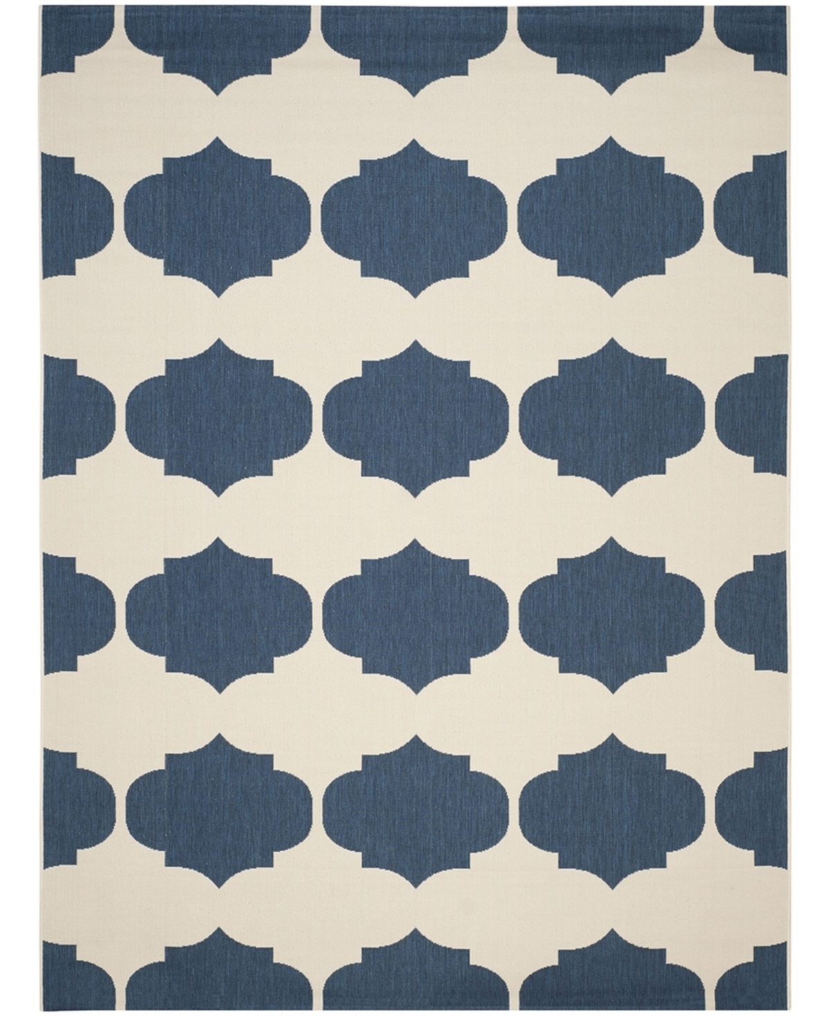 Safavieh Courtyard Beige and Navy 8' x 11' Outdoor Area Rug - Beige / Na