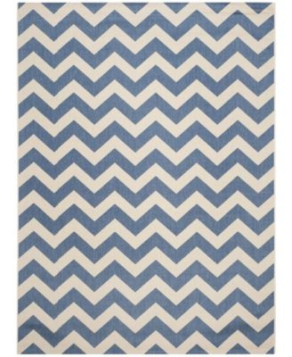 Courtyard CY6244 Blue and Beige 8' x 11' Sisal Weave Outdoor Area Rug