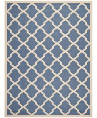 Courtyard CY6903 Blue and Beige 8' x 11' Sisal Weave Outdoor Area Rug
