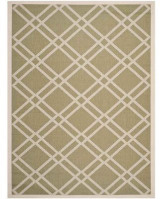 Courtyard CY6923 Green and Beige 8' x 11' Sisal Weave Outdoor Area Rug