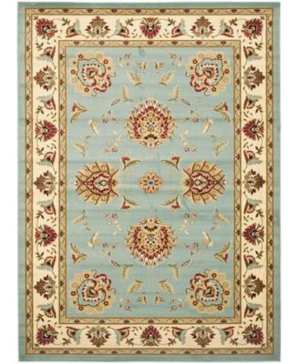 Lyndhurst LNH555 Blue and Ivory 8' x 11' Area Rug