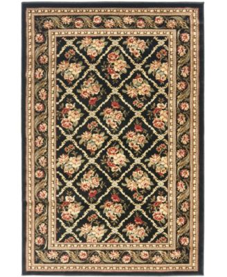 Lyndhurst LNH556 Black 5'3" x 7'6" Area Rug