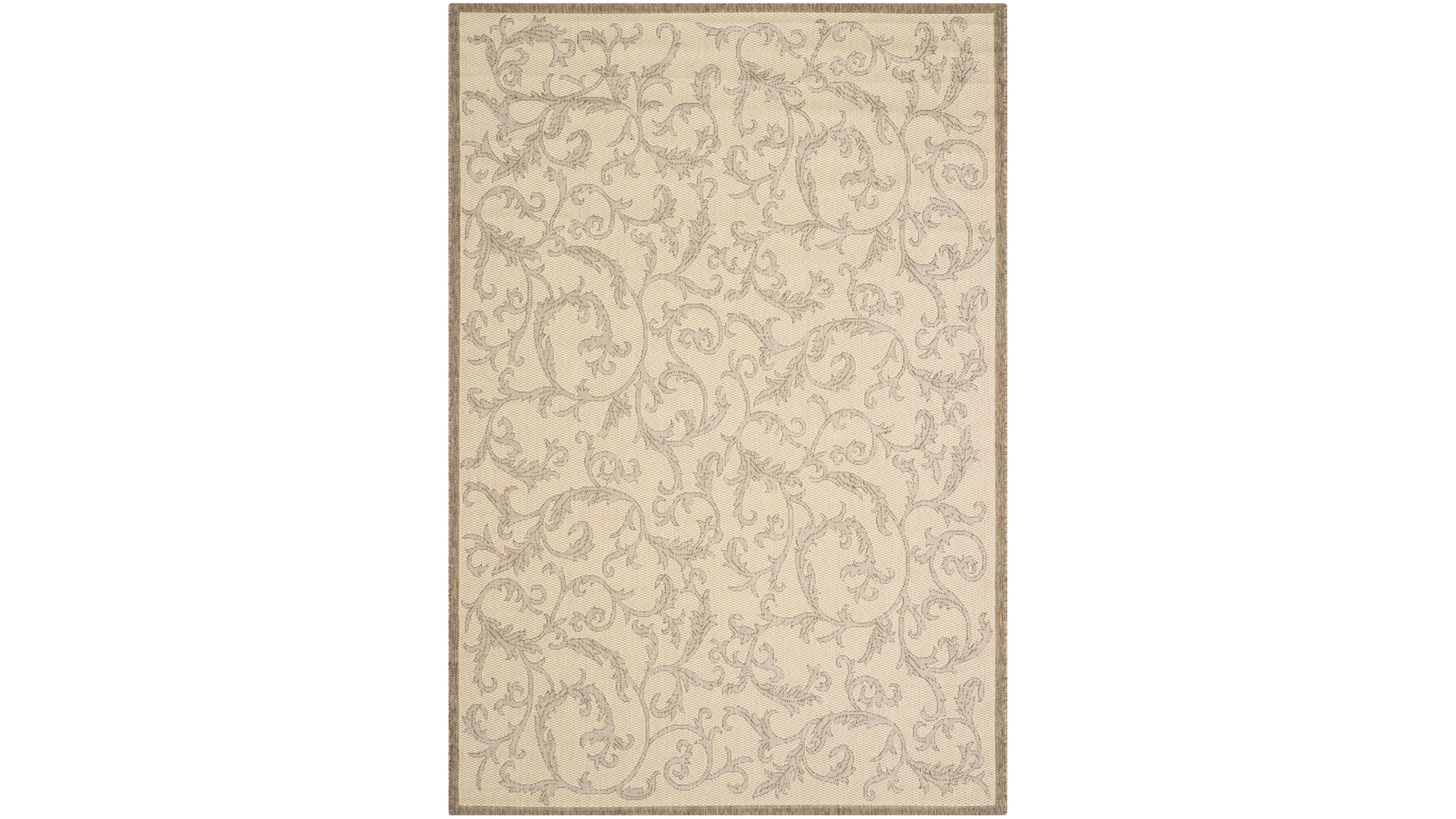 Safavieh Courtyard CY2653 Natural and Brown 5'3" x 7'7" Outdoor Area Rug