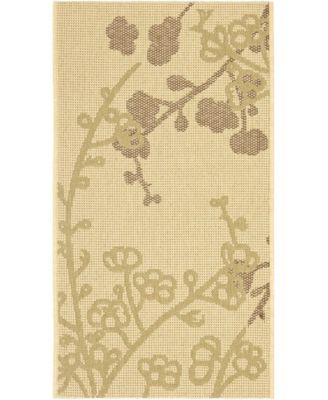Courtyard CY4038 Natural and Olive 5'3" x 7'7" Outdoor Area Rug
