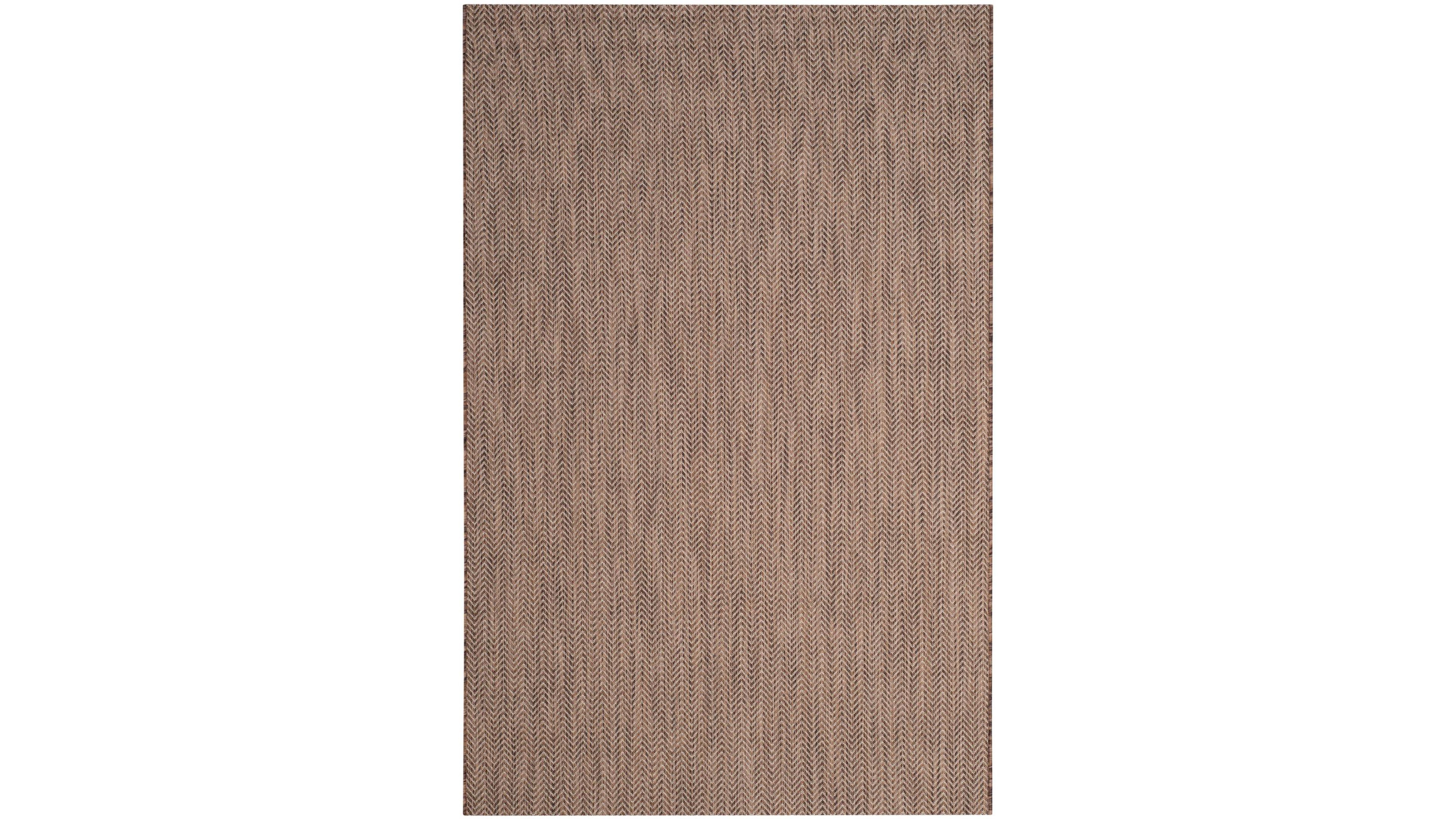 Safavieh Courtyard CY8022 Brown and Beige 5'3" x 7'7" Sisal Weave Outdoor Area Rug