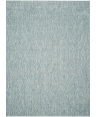 Courtyard CY8522 Aqua 8' x 11' Outdoor Area Rug