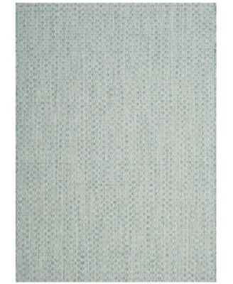 Courtyard CY8653 Light Blue and Light Gray 5'3" x 7'7" Sisal Weave Outdoor Area Rug