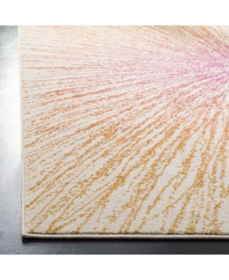 Evoke EVK228 Fuchsia and Cream 5'1" x 7'6" Area Rug