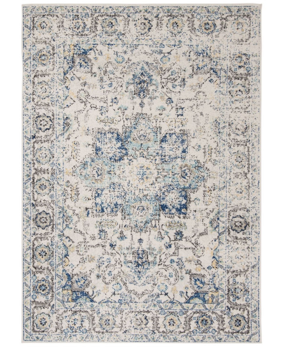 Safavieh Madison MAD603R 9' x 12' Area Rug - Turquoise/Ivory