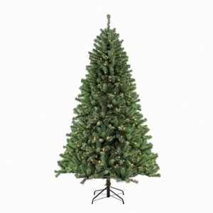 Puleo International 7.5 Ft. Pre-lit Noble Fir Artificial Christmas Tree With 600 Clear Ul Listed Lights In Green
