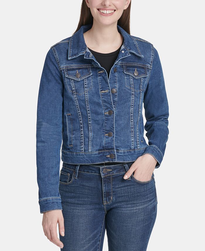 DKNY Denim Trucker Jacket & Reviews Jackets & Blazers Women Macy's