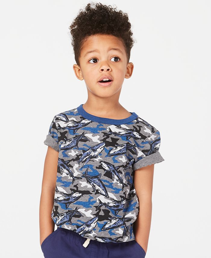 Epic Threads Toddler Boys Shark-Print T-Shirt, Created for Macy's ...