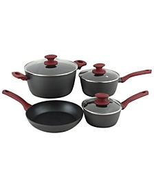 Marengo 7 Piece Forged Aluminum Nonstick with Xylan Plus Interior Cookware Set with Handle