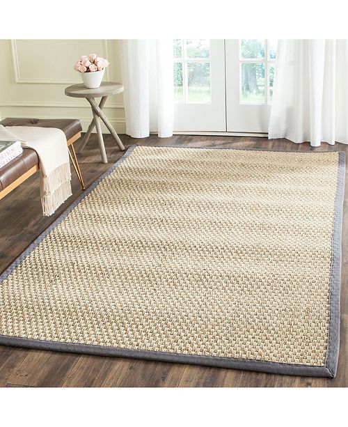 Safavieh Natural Fiber Natural And Dark Gray 10 X 14 Sisal Weave Area Rug Reviews Rugs Macy S