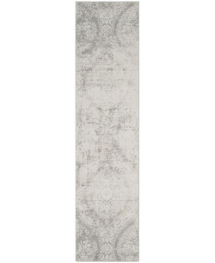 Safavieh Princeton Grey and Beige 2' x 8' Runner Area Rug Macy's