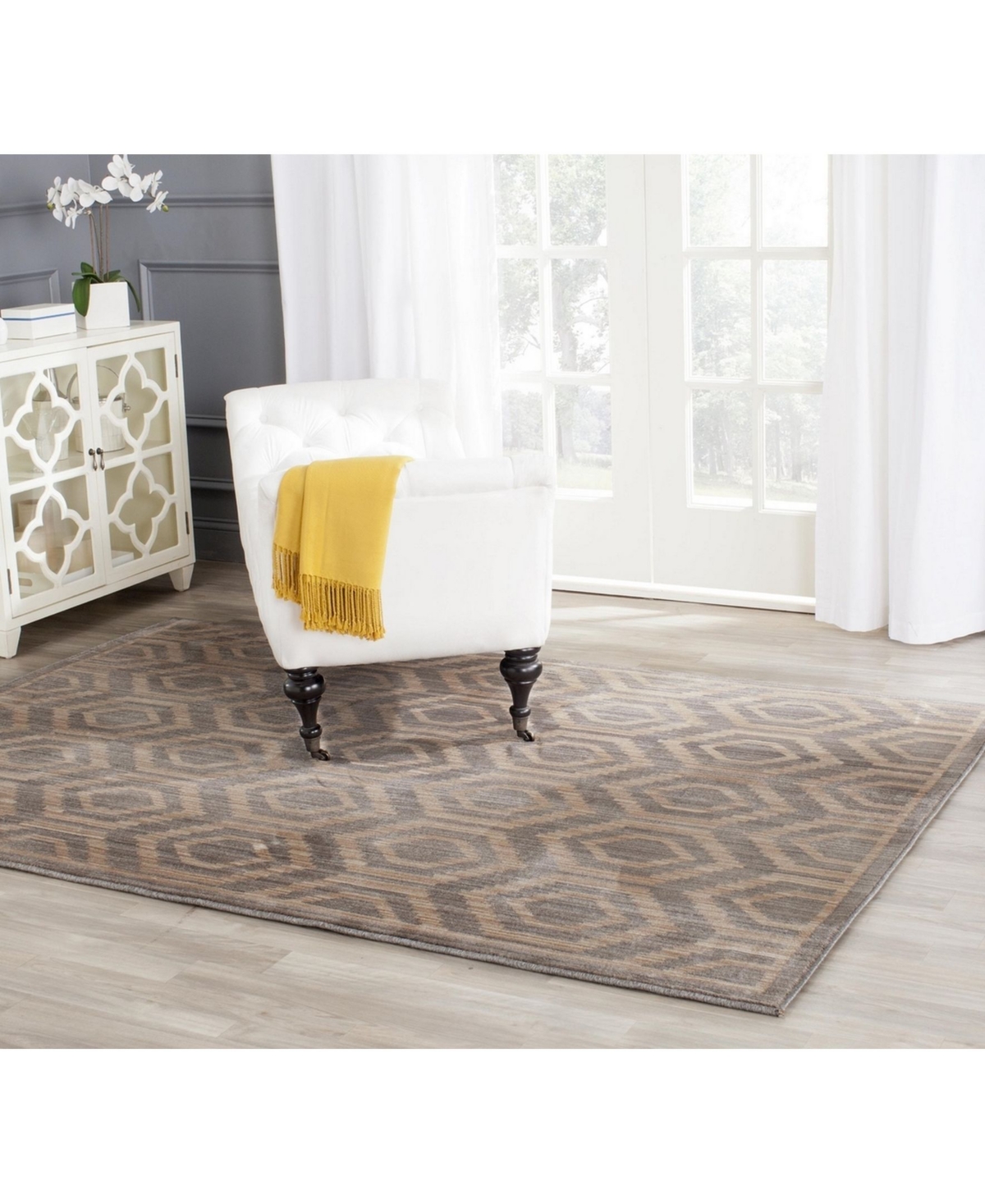 Safavieh Infinity INF589 Gray and Beige 5'1